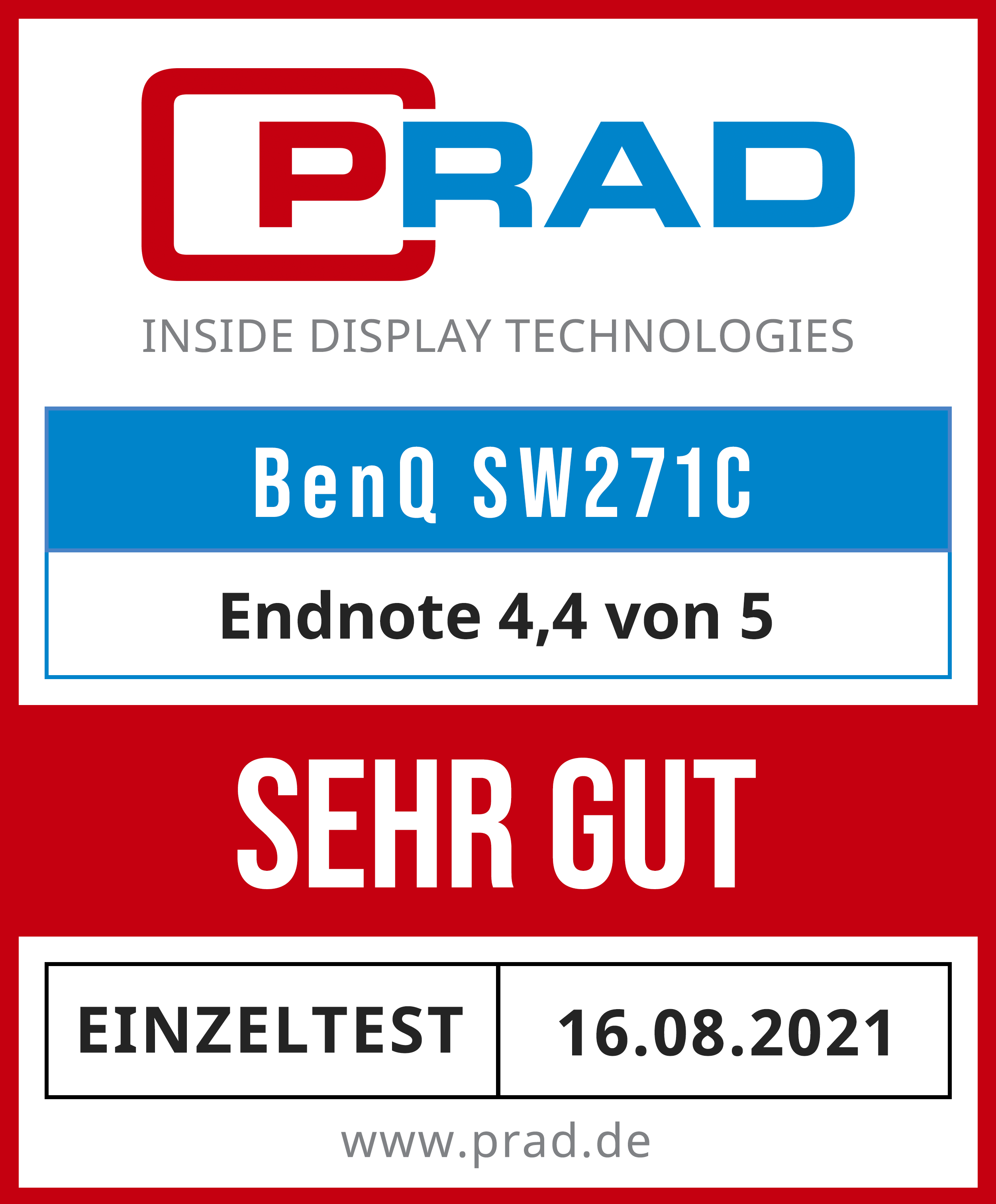 Der BenQ SW271C im Test bei PRAD