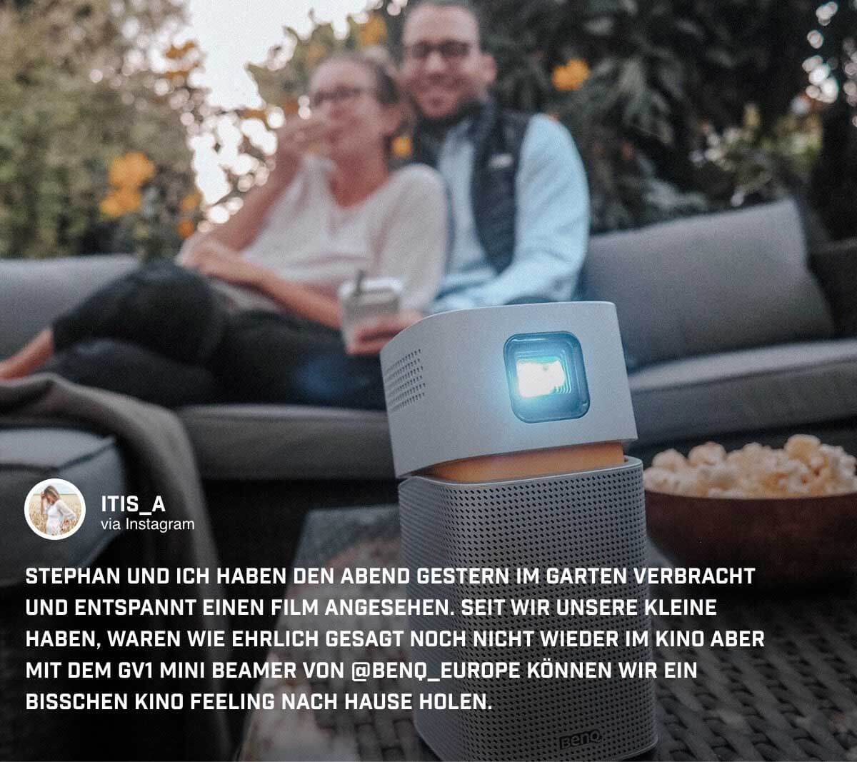 @itis_a  genießt mit dem BenQ GV1 herrliche Kinoabende im eigenen Garten