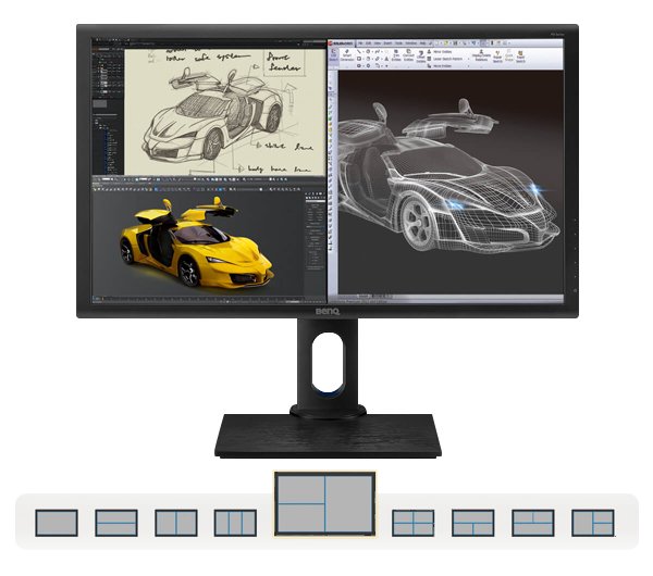 Het Display Pilot programma biedt de mogelijkheid om het oppervlak van het scherm op te delen in subgebieden, wat leidt tot efficiëntere multitasking.