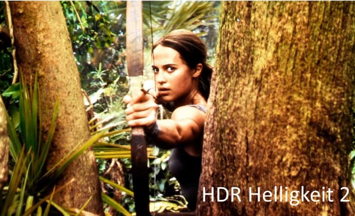 Lara Croft bei einer HDR Helligkeit von 2