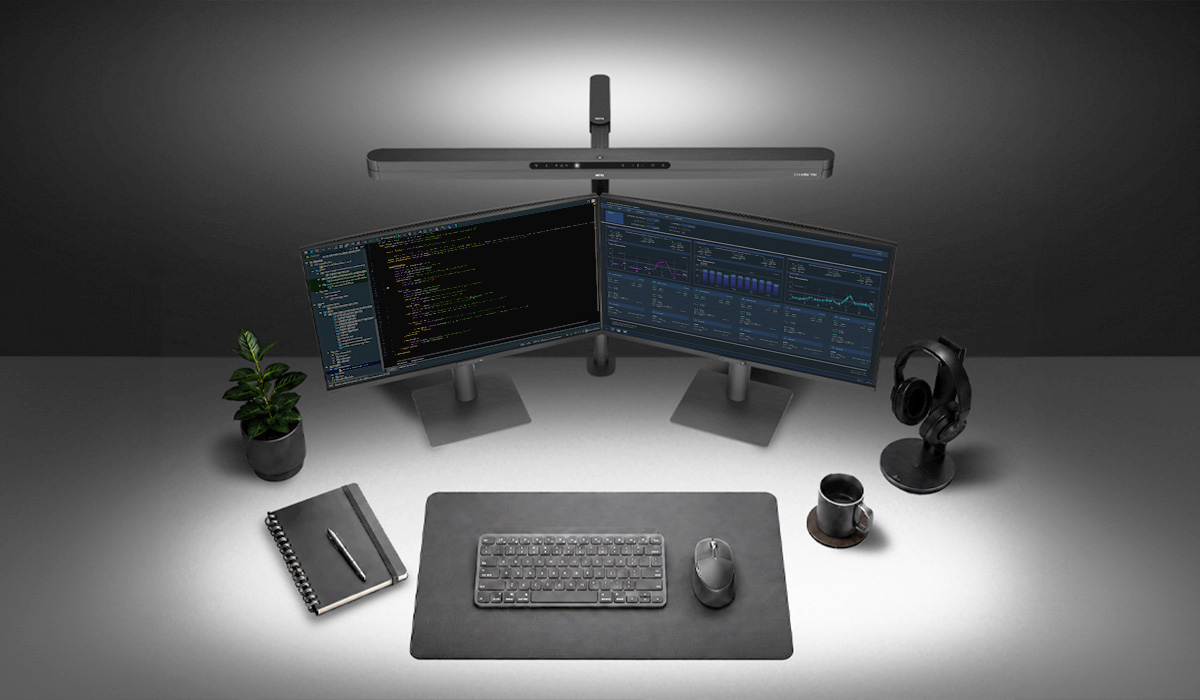 A desk lamp provides light to help you see your work more clearly and make your workspace more comfortable and efficient.