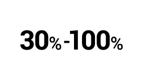 30%~100% Puterea dinamică a lămpii