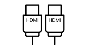 Dual HDMI offers flexible connectivity between devices.