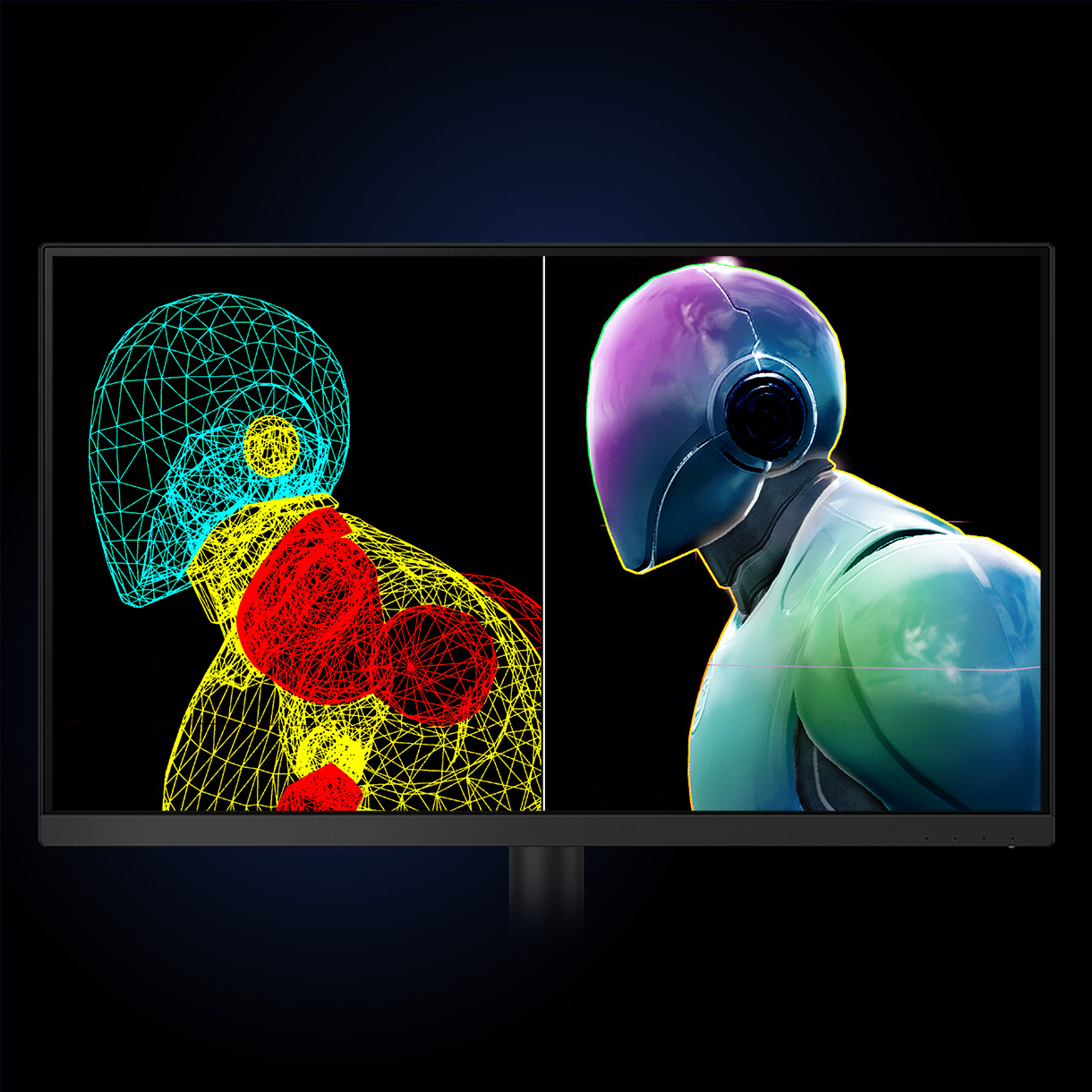 BenQ DesignVue Monitors DualView Showcases designs in two modes side-by-side for improved workflow and enhanced productivity.