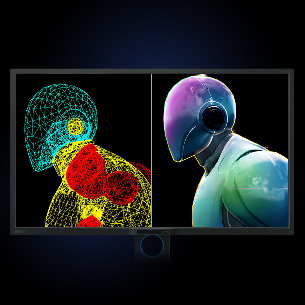 BenQ DesignVue Daul Mode showcases designs in two modes side-by-side for improved workflow and enhanced productivity.