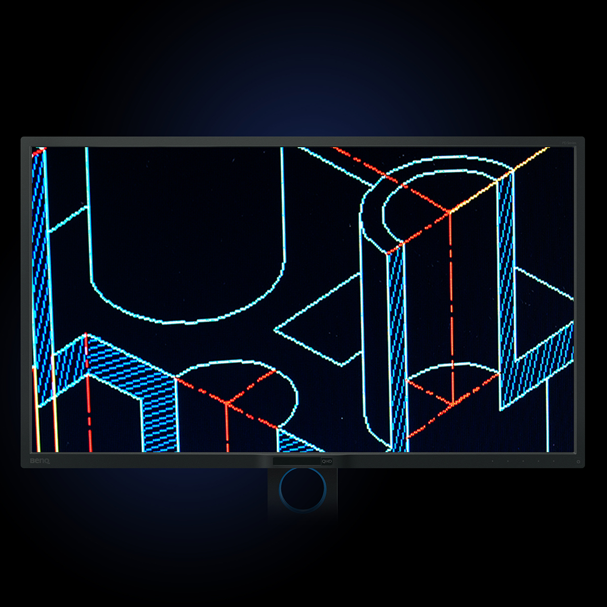 BenQ DesignVue CAD/CAM Mode let users enjoy superior contrast of lines and shapes in technical illustrations.
