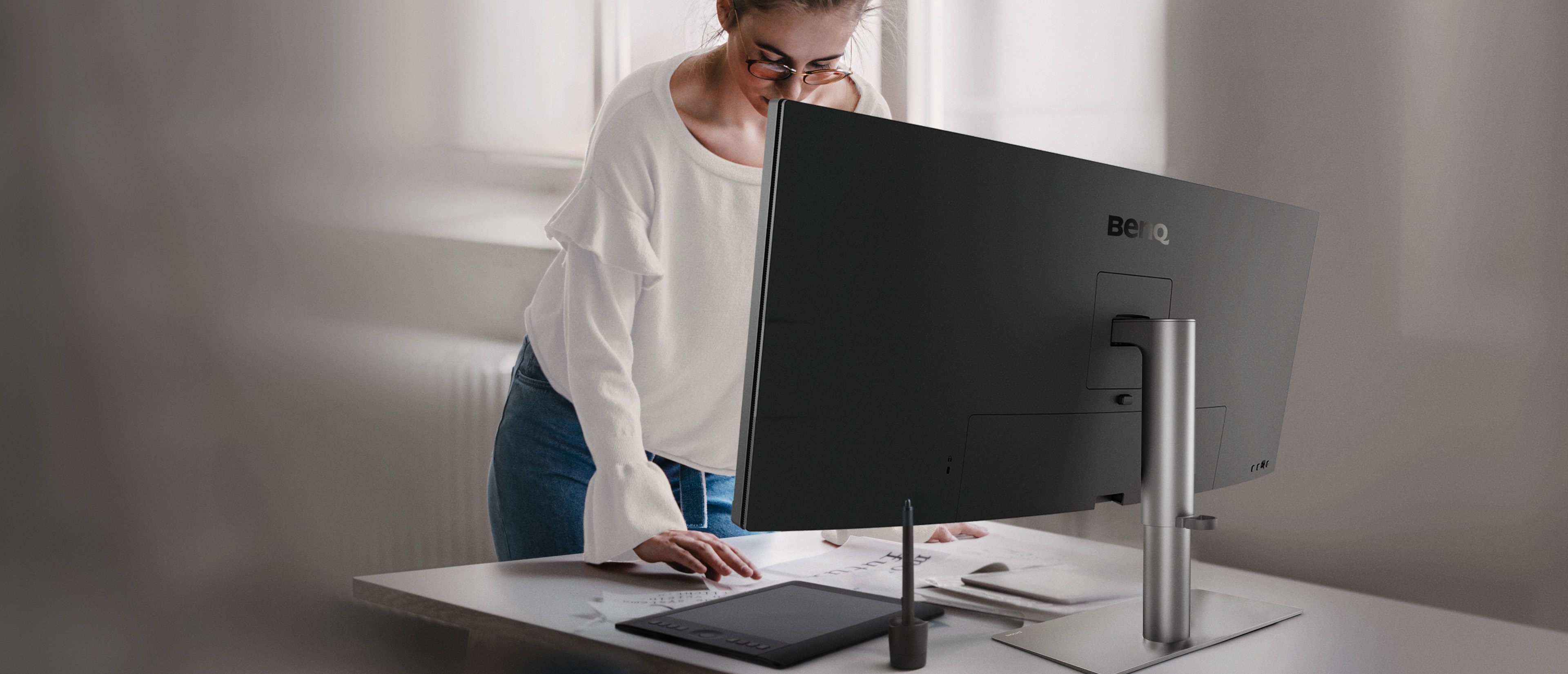Die branchenführenden BenQ-Technologien für die Augenpflege reduzieren die Ermüdung der Augen und sorgen für einen höheren Benutzerkomfort bei langen Nutzungszeiten.
