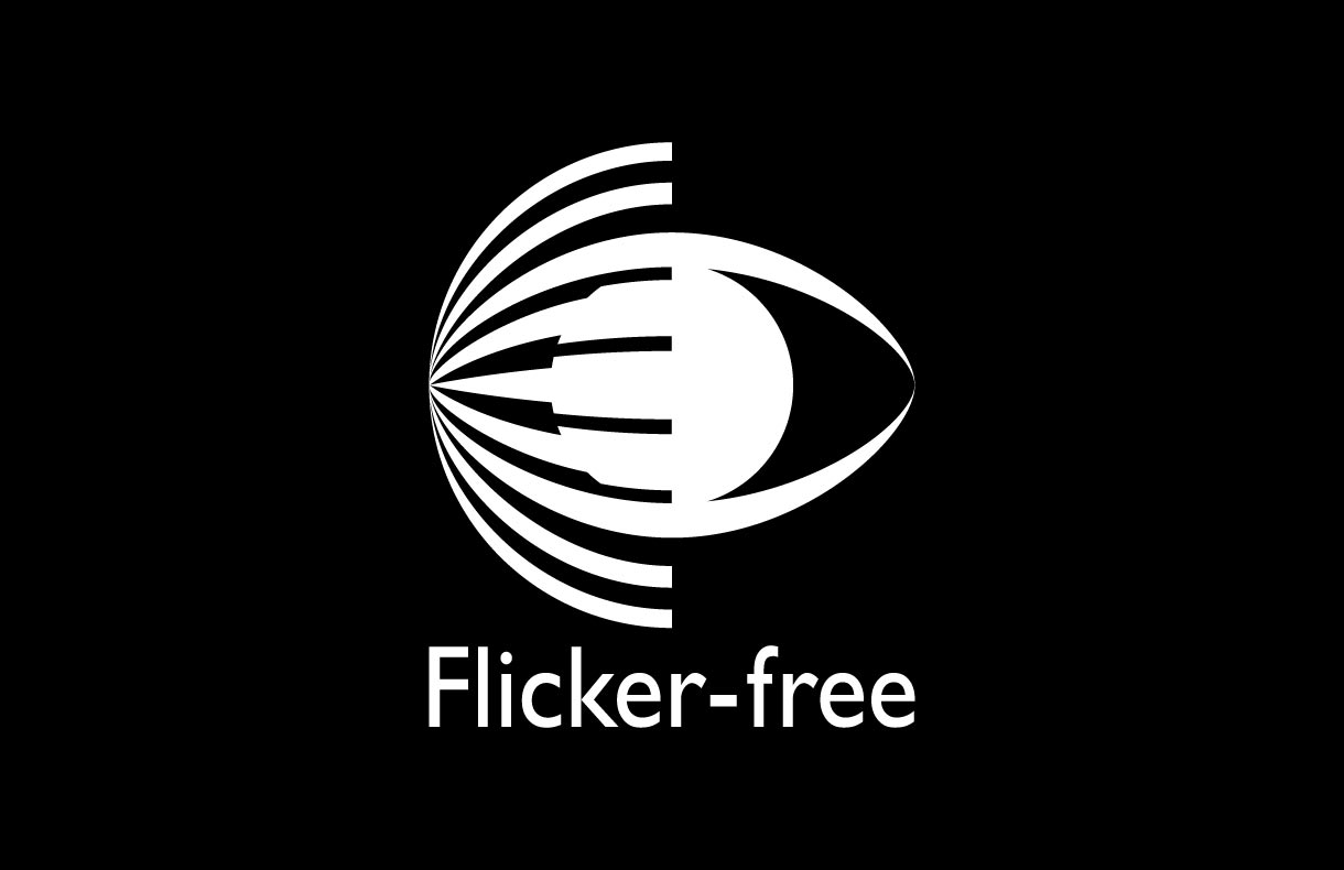Flicker-Free™ eliminiert das Bildschirmflimmern, das bei herkömmlichen LCD-Monitoren bei längerer Betrachtung auftritt.