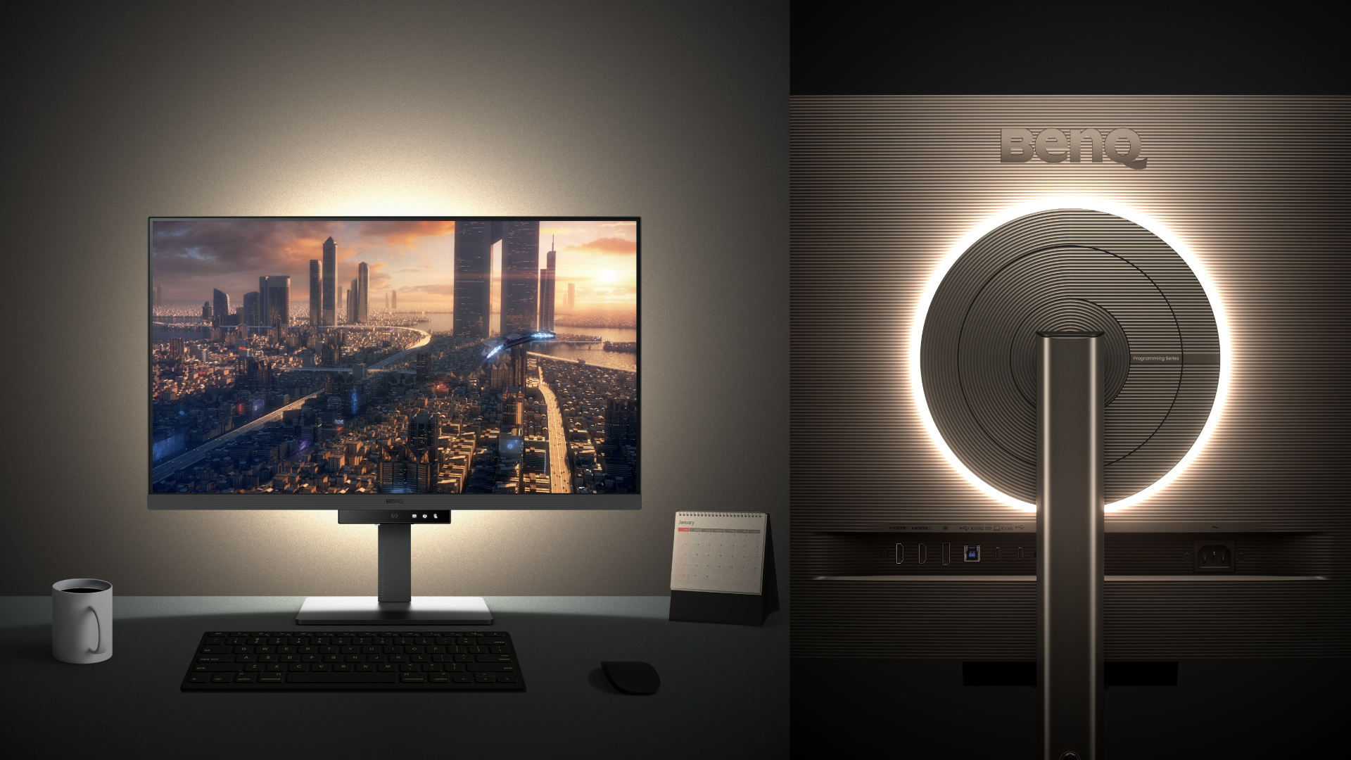 RD320U, Díky aplikaci Display Pilot 2 se osvětlení MoonHalo plynule synchronizuje s vaším monitorem, takže nastavení přepínání, jasu, teploty barev, režimu osvětlení a nepřetržitého režimu je velmi snadné.