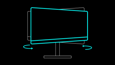 Monitor BenQ RD320U je vybaven možností natočení doleva/doprava pro vaše pohodlí