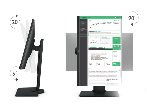 Der BL2480T ist individuell Einstellbar und bietet  daher höchste Flexibilität und Komfort