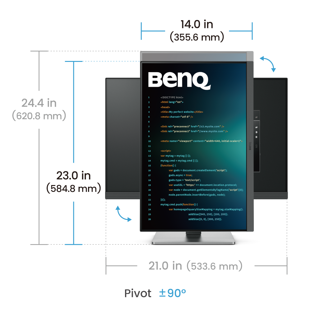 RD240Q｜24.1” WQXGA BenQ Programming Monitor