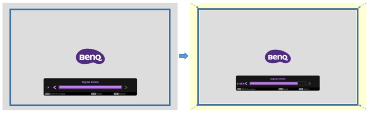 Application of Image Resizing function for projector installation ...