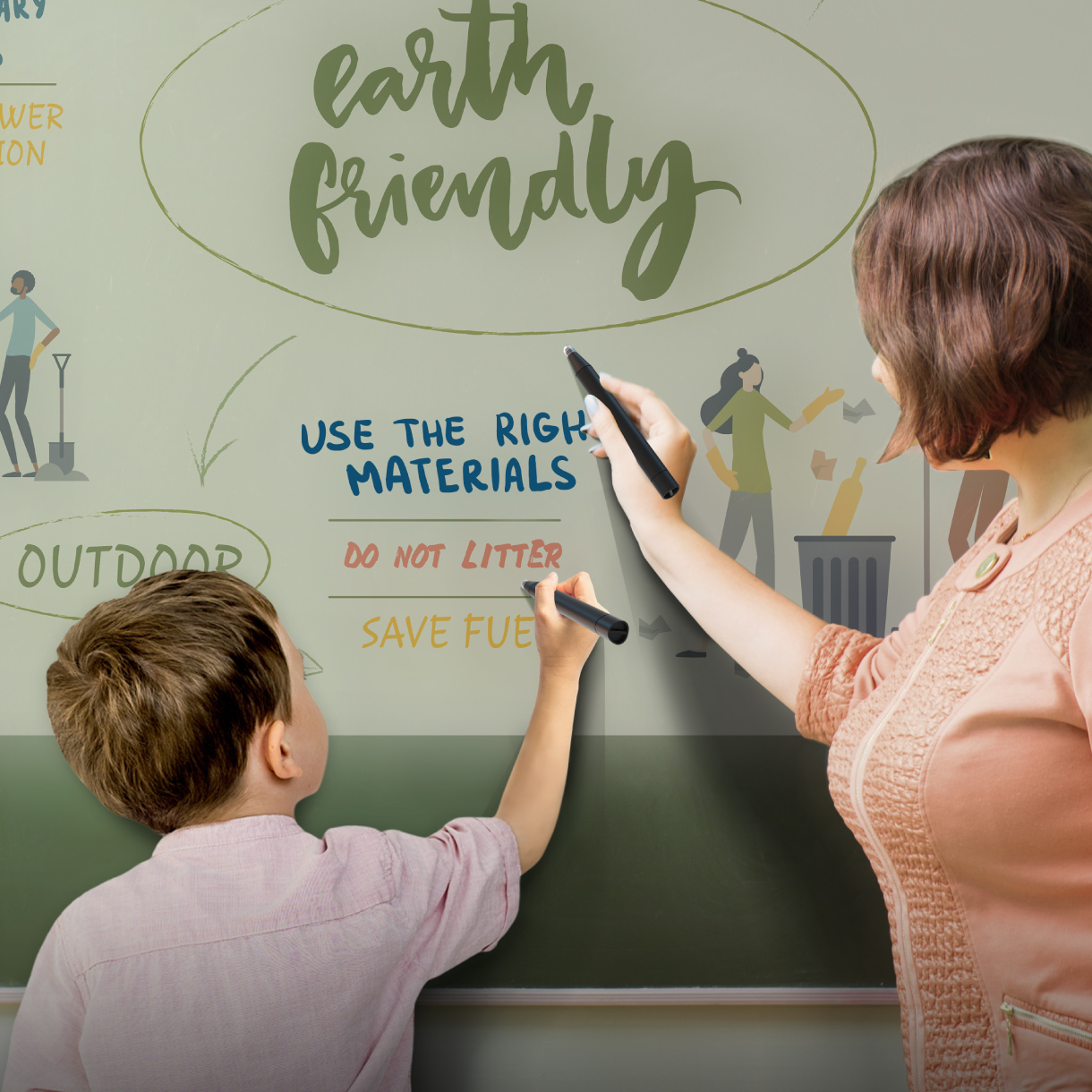 Los proyectores interactivos para aulas de BenQ capacitan el aprendizaje colaborativo a través del lápiz o el toque con el dedo para hacer del aprendizaje de una forma más interactiva.